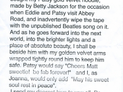 Joanna Lumley tribute to Matt
